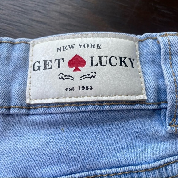 Lucky Brand Blue Denim Jean Shorts Distressed Casual - Picture 8 of 11